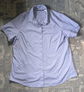 Waraire For McDonalds Women's 2XL-R Blue Work Uniform Button Up Shirt - Picture 1 of 8