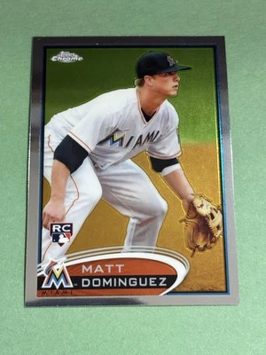 Matt Dominguez Rookie 2012 Topps Chrome Miami Marlins #159 X110 - Image 1 of 2