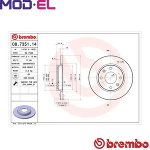 2x BRAKE DISC 08.7351.14 - Picture 1 of 7