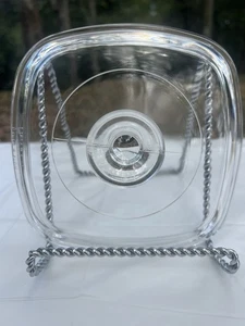 Vintage 1 PYERX A-7-C B Square Clear borosilicate glass Replacement Lid - Picture 1 of 7