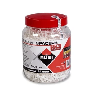 1000 Rubí 1/16” 1.5mm Espaciadores Profesionales Azulejos 02280 Blanco España Totalmente Nuevos  - Imagen 1 de 5