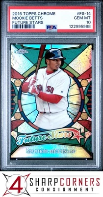 2016 TOPPS CHROME FUTURE STARS #FS-14 MOOKIE BETTS PSA 10 - Image 1 of 3