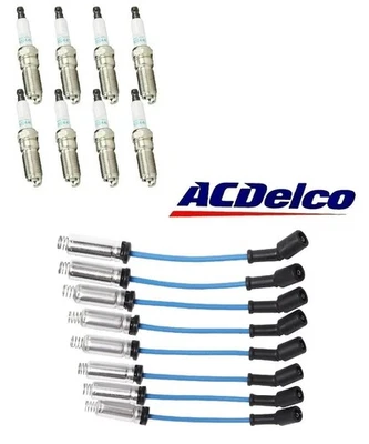 PERFORMANCE OEM Spark Plugs & Wire Set Ignition Tune Up Kit LSx LS1 LS2 LS3 LS6 - Image 1 of 3