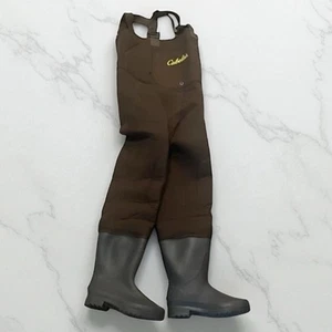 Cabela's Neoprene Chest Waders Women's (Size 4) Rubber Boot With Straps Brown - Picture 1 of 8
