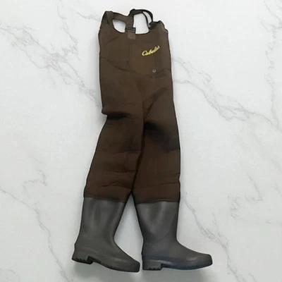 Cabela's Neoprene Chest Waders Women's (Size 4) Rubber Boot With Straps Brown - Image 1 of 4