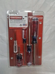 NOS Craftsman USA 5 Pc. Screwdriver Set Slotted Made In USA 47137 - Picture 1 of 5