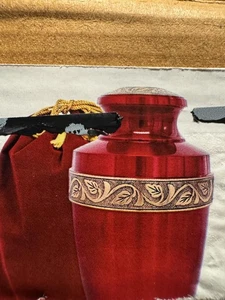Serenity Red Large Memorial URN by Trupoint - Picture 1 of 7