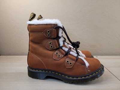 Dr. Martens 1460 Lace to Toe Fur Lined Buttersoft Lace Up Boots Women's Size 10 - Image 1 of 4
