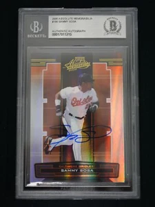 2005 Playoff Absolute Memorabilia #188 Sammy Sosa BAS Hand Signed Authentic Auto - Picture 1 of 2