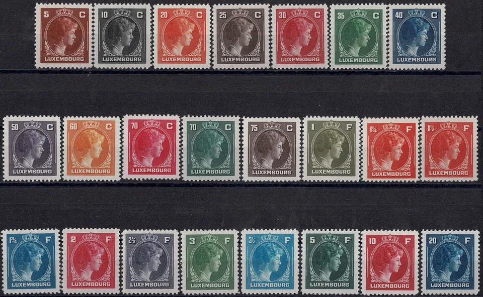 Luxemburgo Luxemburgo 1944 Gran Duquesa Carlota conjunto MNH** - Imagen 1 de 1