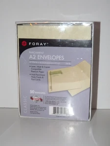 Foray Buste Pergamena A2 Classic 50 Buste 5 11/16" x 4 3/8" Nuove (L) - Foto 1 di 2