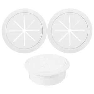 3 pcs Desk Grommet Desktop Cable Hole Covers Round Cord Hole Plugs Plastic Wire - Picture 1 of 12