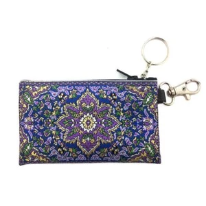 Tapestry Cloth Key Chain Coin Rosary Holder Case Pouch 4 3/4 Inch Width - Picture 1 of 1