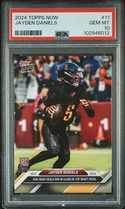 2024 Topps Now 11 Jayden Daniels Washington Commanders PSA 10 - Picture 1 of 2