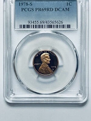 1978-S Lincoln Memorial Reverse Cent PCGS PR69RD DCAM - Image 1 of 4