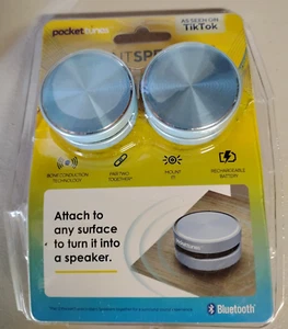 Pocket Tunes Instant Speakers Bluetooth PACK OF 2 Blue As Seen on TIKTOK - New - Picture 1 of 2