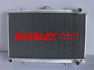 Radiador de aluminio NSW para Skyline R32 GTST RB20DET manual 2 núcleos 42 mm totalmente nuevo - Imagen 1 de 7