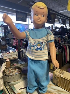 VTG BUSTER BROWN 32" Mannequin 1950-60s OLE KING COLE CO. Clothing Store - Picture 1 of 18