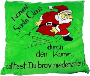 HAAC Plüschkissen Weihnachtskissen Kissen mit Weihnachtsmann 70 cm Farbe grün - Bild 1 von 6
