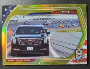 DONALD J. TRUMP 2020 Panini Spectra Nascar #100 RC Gold Prizm #3/10 The Beast - Picture 1 of 2