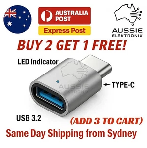 USB A to USB C Charger Adapter Data Converter USB A Female To USB C Type C Male - Picture 1 of 10