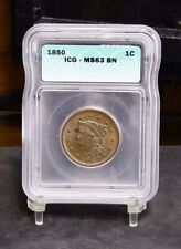 1850 Large Cent - ICG MS63 BN (#51049-L)