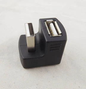 USB 2.0 180 Degree Angle A Male to Female Extension Converter Adapter Connector - Picture 1 of 11