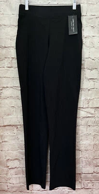 LTS Long Tall Sally Womens Black Pull-On Pant Stretch Crepe Straight Leg US 4 - Image 1 of 3