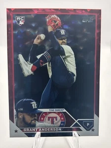 GRANT ANDERSON 2023 TOPPS RED FOIL 182/199 ROOKIE TEXAS RANGERS #US141 JC - Picture 1 of 3