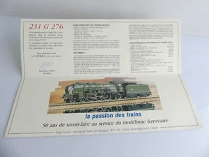 JOUEF CLUB NOTICE CERTIFICAT LOCOMOTIVE 231 G 76 N° 0195 - Picture 1 of 3