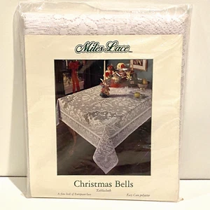 Miles Lace 1996 Christmas Bells Polyester 52x70 Spitze Tischdecke Neu - Bild 1 von 4