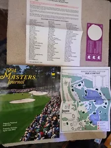 1994 US Masters GOLF CHAMPIONSHIP Journal + Sticker, Karte und Einladungsliste - Bild 1 von 9