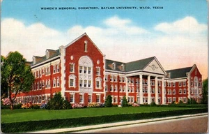 Frauen Memorial Schlafsaal Baylor University Waco Texas Leinen Postkarte F5 - Bild 1 von 2