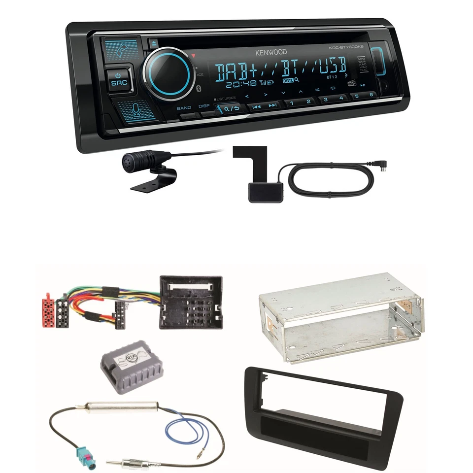 Kenwood KDC-BT760DAB Bluetooth Digitalradio USB CD Einbauset für Audi A1 8X - Bild 1 von 1