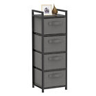 Fabric Chest of Drawers Bedroom Storage Drawers Tower Dresser with 4 Fabric Draw