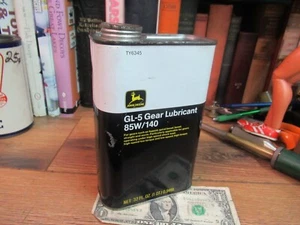 ACEITE LUBRICANTE JOHN DEERE GL-5 ENGRANAJES LATA 1 QT 85W/140 MOTOR DE GAS ESTAÑO METAL - Imagen 1 de 7