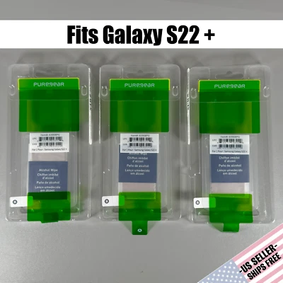 Pure Gear Screen Protectors for Samsung Galaxy S22 Plus - 3x HD Clear Glass - Image 1 of 4