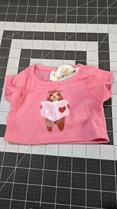 Camisa Build A Bear Workshop Pink Bear Book Leer Corazón - Imagen 1 de 2