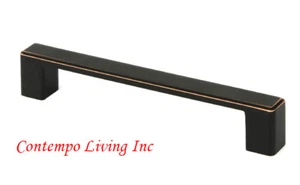 5-7/8" Nepoli Square Oil Rubbed Bronze Kitchen Cabinet Bar Pull Handle Hardware - Picture 1 of 1