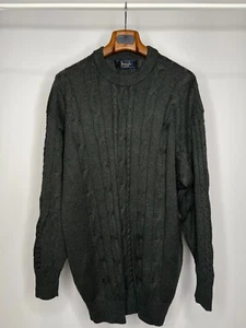 Maglione da uomo Pringle lana cachi lavorato a maglia realizzato in Scozia taglia XL - XXL - Foto 1 di 9