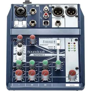 Soundcraft Notepad-5 Small-Format Analog Mixing Console with USB I/O Best Deal!! - Picture 1 of 5