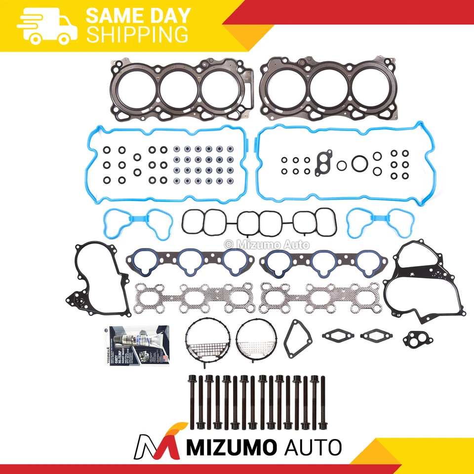 Head Gasket Set Head Bolts Fit 09-14 Nissan Altima Maxima Murano Quest VQ35DE - Image 1 of 4