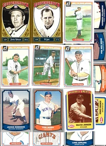 MLB Hall of Fame 82-Card LOT:  TY COBB, Jackie Robinson, CY YOUNG, Willie Mays - Picture 1 of 2