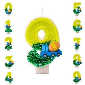 2.95" Glitter Birthday Number Candles Cake Topper for Party Wedding Event - Picture 1 of 5