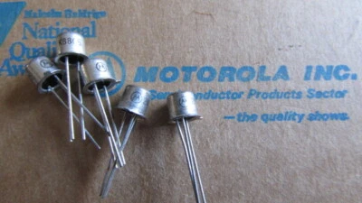 2N4209 Motorola RF Small Signal Bipolar Transistor 0.05A PNP TO-18, 5pcs NOS USA - Image 1 of 4