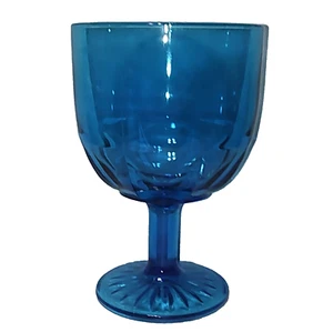 Bartlet Collins Kelch Aqua Teal Blue Sunburst Base 6" Vintage  - Bild 1 von 6