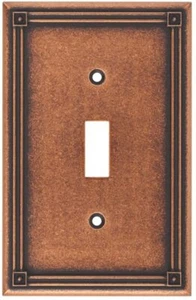 Brainerd 135764 Ruston Sponged Copper Single Switch Wall Plate Cover - Picture 1 of 1