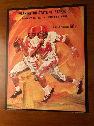 1963 Stanford Vintage Football Poster  - Great For Framing Cover