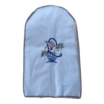 Vintage Appliance Cover Embroidered Fruit Basket Linen Blend Decorative Cottage - Image 1 of 4