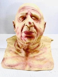 Halloween Realistic Old Man Latex Masks Wrinkle Face Bald Man Horror Masquerade - Picture 1 of 6